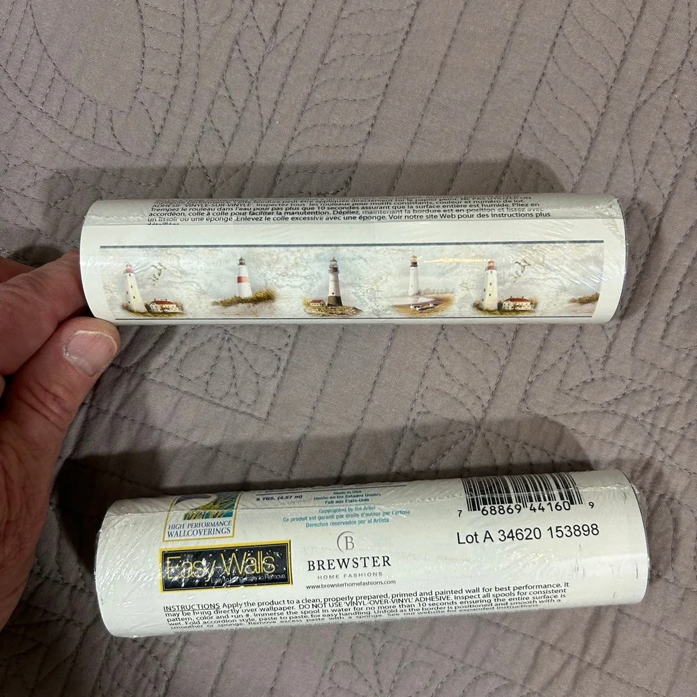 Easy Walls Chesapeake Wall Coverings Lighthouse HTM48422B 2 Rolls 5 Yards each